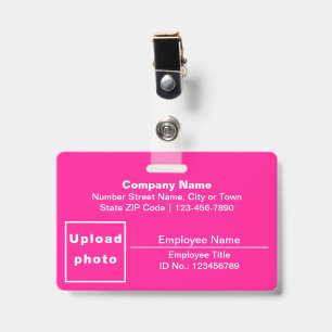 Tekst gebaseerd op rechthoekige foto van werknemer badge