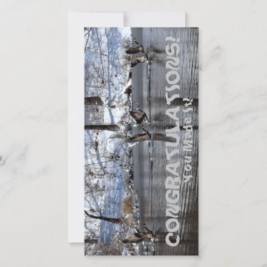 Tekst "Gefeliciteerd je hebt het gemaakt!" (Voorkant)