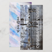 Tekst "Gefeliciteerd je hebt het gemaakt!" (Voorkant / Achterkant)