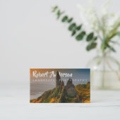 Tekst geïntegreerde landschapsfoto visitekaartje (Staand voorkant)