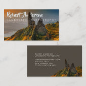 Tekst geïntegreerde landschapsfoto visitekaartje (Voorkant / Achterkant)