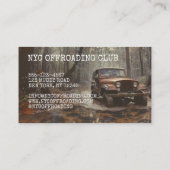 Tekst geïntegreerde offroading foto visitekaartje (Achterkant)