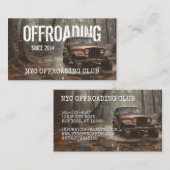 Tekst geïntegreerde offroading foto visitekaartje (Voorkant / Achterkant)