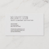 Tekst geïntegreerde rockklimfoto visitekaartje (Achterkant)