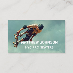 Tekst geïntegreerde Skateboard foto Visitekaartje