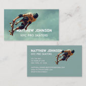 Tekst geïntegreerde Skateboard foto Visitekaartje (Voorkant / Achterkant)