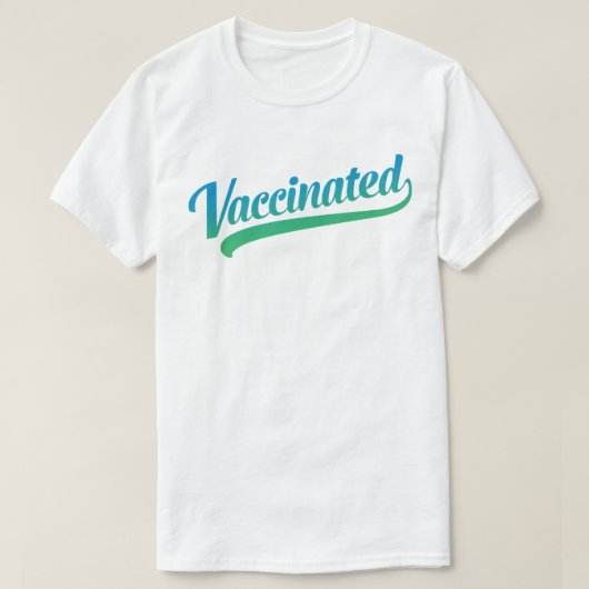 Tekst gevaccineerd t-shirt (Design voorkant)