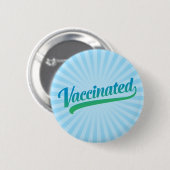Tekst gevaccineerde tekst Button (Voorkant /achterkant)
