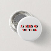 Tekst gezien op YouTube-Red/Black Ronde Button 3,2 Cm (Voorkant /achterkant)