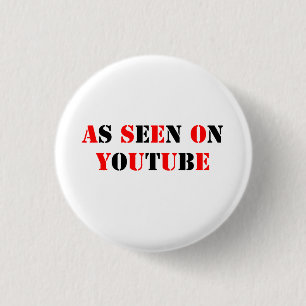 Tekst gezien op YouTube-Red/Black Ronde Button 3,2 Cm