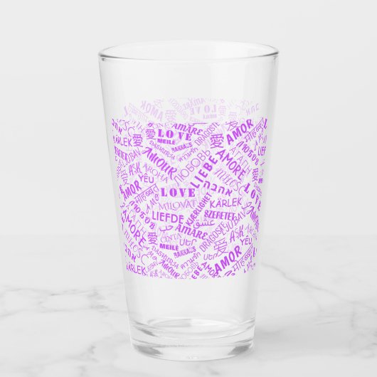 Tekst Glas Liefde of Kies Kleur (Voorkant)