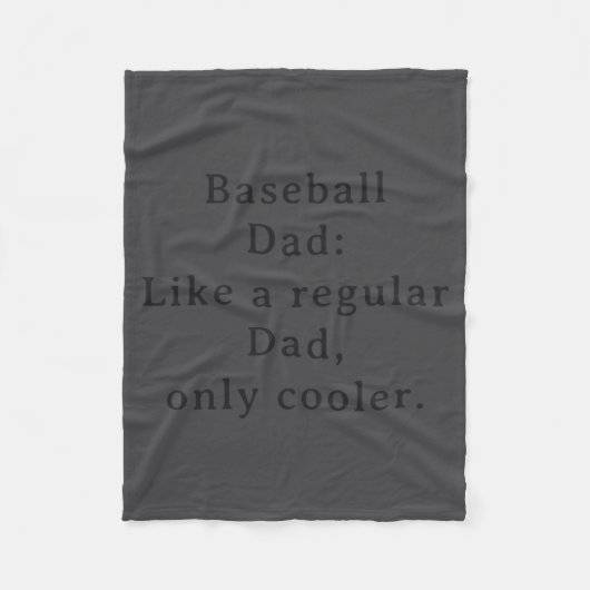 Tekst Grappige Papa Honkbal Fleece Deken (Voorkant)