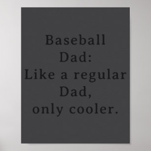 Tekst Grappige Papa Honkbal Poster