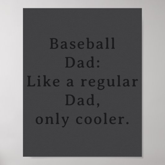 Tekst Grappige Papa Honkbal Poster (Voorkant)