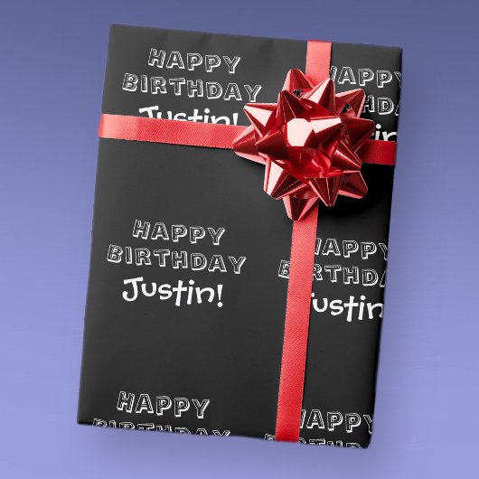  tekst Happy Birthday Cadeaupapier