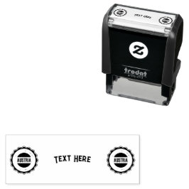 Tekst hier Aangepast Logo Kantoor Zakelijk Label R Zelfinktende Stempel