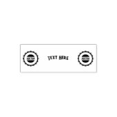 Tekst Hier Aangepaste Logo Kantoor Business Label  Zelfinktende Stempel (Design)
