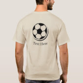 Tekst hier Voetbal afbeelding Zand Kleur Basic Her T-shirt (Achterkant)