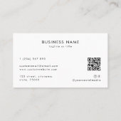 Tekst Horizontale Business Logo QR Code Company Visitekaartje (Achterkant)