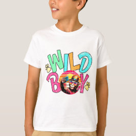 Tekst in gestileerde, kleurrijke letters T-shirt