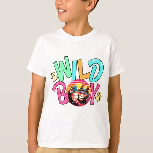 Tekst in gestileerde, kleurrijke letters T-shirt (Voorkant)