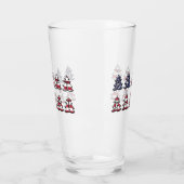 Tekst in Kerstbomen Gelukkig XMAS Patriottisch Glas (Links)