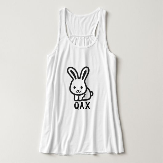 Tekst in Tsetsaut: qak en konijn Tanktop (Design voorkant)