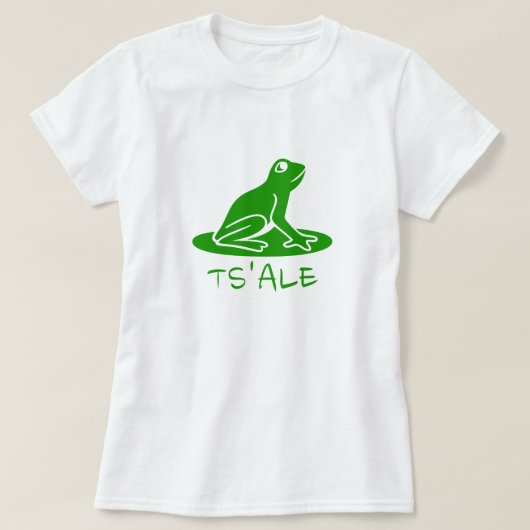Tekst in Tsetsaut: ts’alache en een groene kikker T-shirt (Design voorkant)
