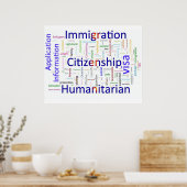 Tekst in verband met immigratie en burgerschap poster (Keuken)
