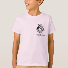 Tekst is bewerkbaar. Ontwerpelementen zijn vast. T-shirt