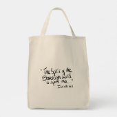 Tekst kalligrafieschrift tote bag (Achterkant)