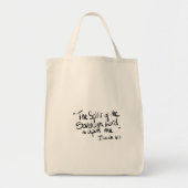 Tekst kalligrafieschrift tote bag (Voorkant)