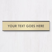  tekst kamer naam goud zwart Sjabloon Deurbordje (Voorkant)