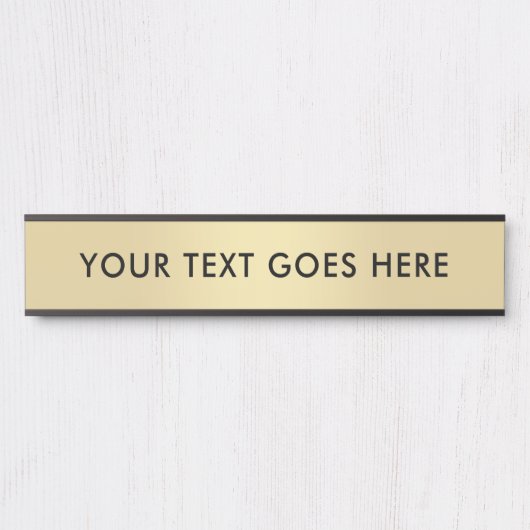 tekst kamer naam goud zwart Sjabloon Deurbordje (Voorkant)