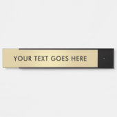  tekst kamer naam goud zwart Sjabloon Deurbordje (Voorkant)