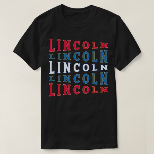 TEKST KUNST USA LINCOLN T-SHIRT (Design voorkant)