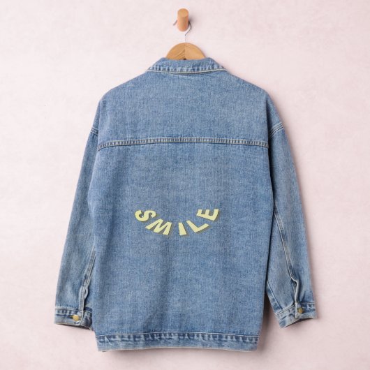 Tekst lachen op denim jacket (Hangar)