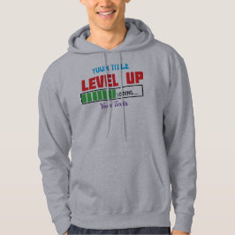 Tekst 'Level Up' met groene laadvoortgang Hoodie