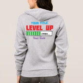 Tekst 'Level Up' met groene voortgangsindicator Hoodie (Achterkant)