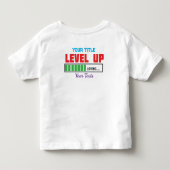 Tekst 'Level Up' met groene voortgangsindicator Kinder Shirts (Achterkant)
