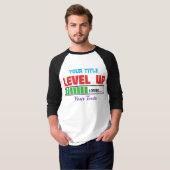 Tekst 'Level Up' met groene voortgangsindicator T-shirt (Voorkant volledig)