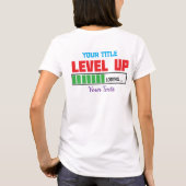 Tekst 'Level Up' met groene voortgangsindicator T-shirt (Achterkant)