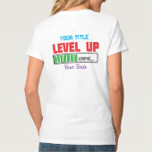 Tekst 'Level Up' met groene voortgangsindicator T-shirt (Achterkant)