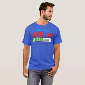 Tekst 'Level Up' met groene voortgangsindicator T-shirt (Voorkant volledig)