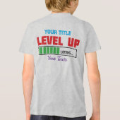 Tekst 'Level Up' met groene voortgangsindicator Tri-Blend Shirt (Achterkant)