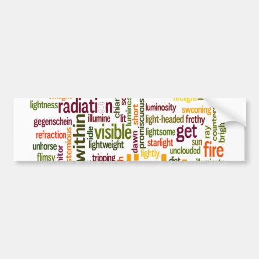 tekst Licht, Product aanpassen Bumpersticker (Voorkant)