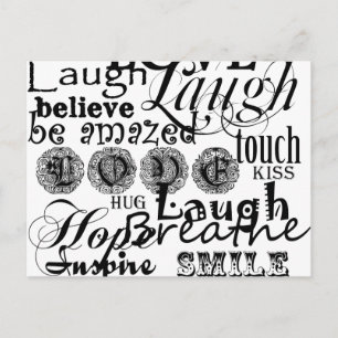  tekst Life Advice Apparel en Gifts Briefkaart