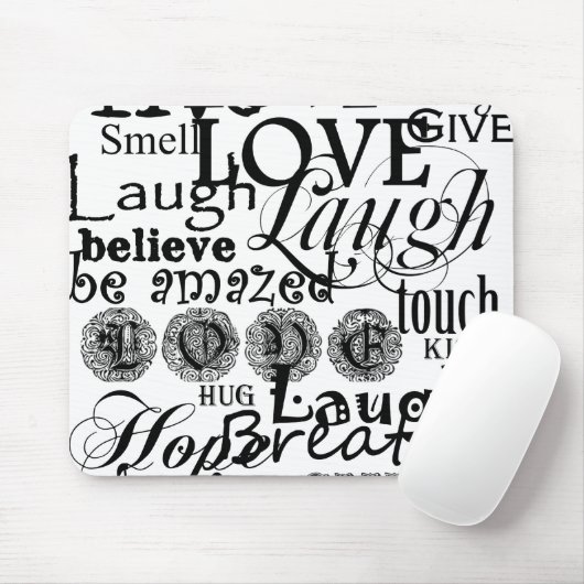 tekst Life Advice Apparel en Gifts Muismat (Met muis)
