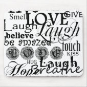 tekst Life Advice Apparel en Gifts Muismat (Voorkant)