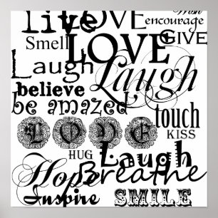  tekst Life Advice Apparel en Gifts Poster